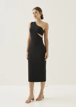 Adaline Padded Asymmetric Midi Dress