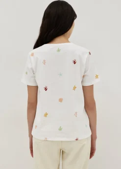 Addley Cotton Jersey Tee in Tidal Daydream