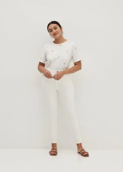 Addley Cotton Jersey Tee in Tidal Daydream
