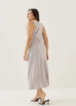 Adelle Satin Cross Back Maxi Dress