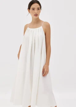 Adia Textured Cotton Midaxi Dress