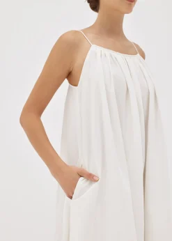 Adia Textured Cotton Midaxi Dress