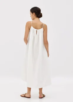 Adia Textured Cotton Midaxi Dress
