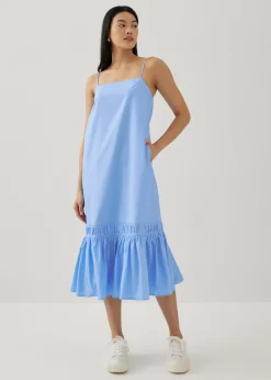 Adrianne Ruched Trapeze Dress