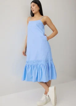 Adrianne Ruched Trapeze Dress