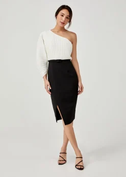 Agnesia Pleated Toga Dress