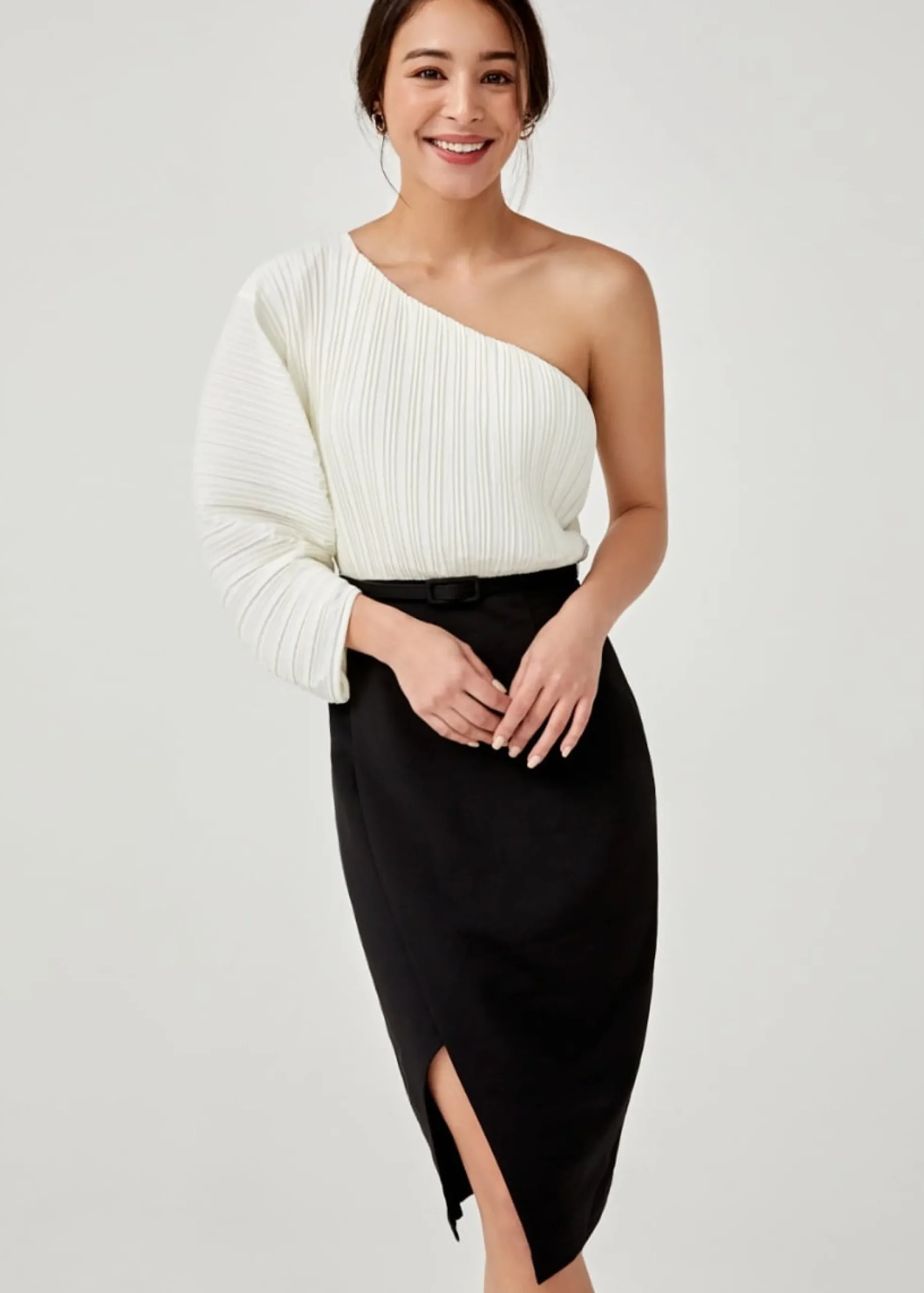 Agnesia Pleated Toga Dress