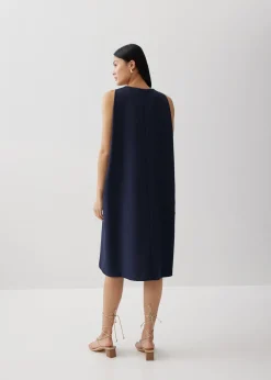 Aica Drape Trapeze Dress