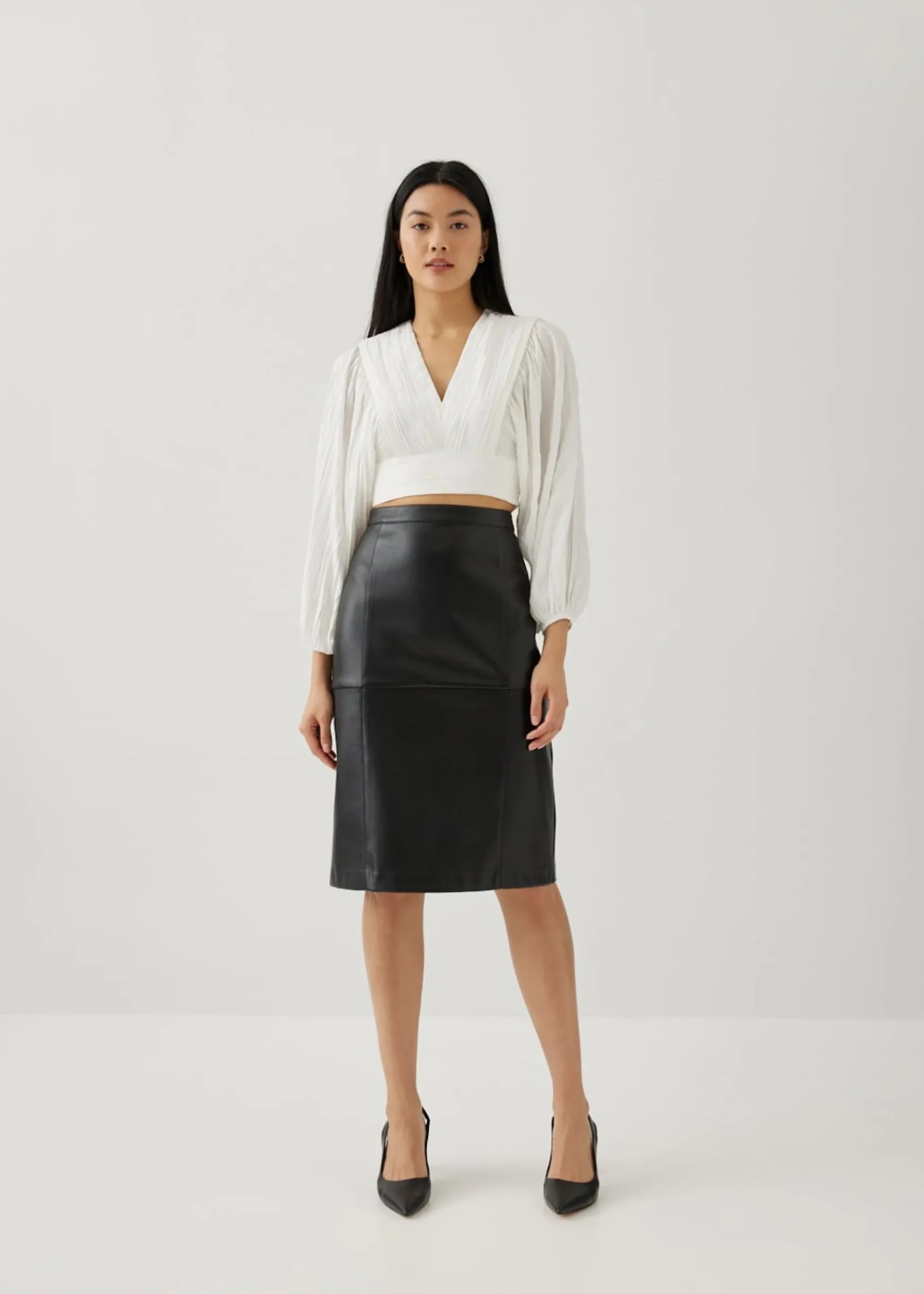 Aisha Textured Puff Sleeve Blouse