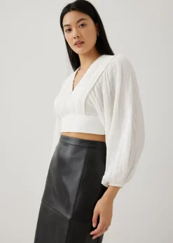 Aisha Textured Puff Sleeve Blouse