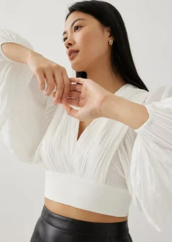 Aisha Textured Puff Sleeve Blouse