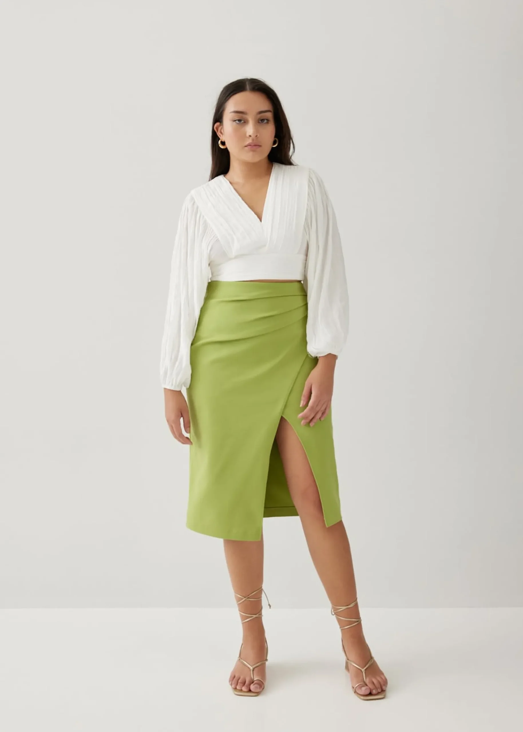 Aisha Textured Puff Sleeve Blouse