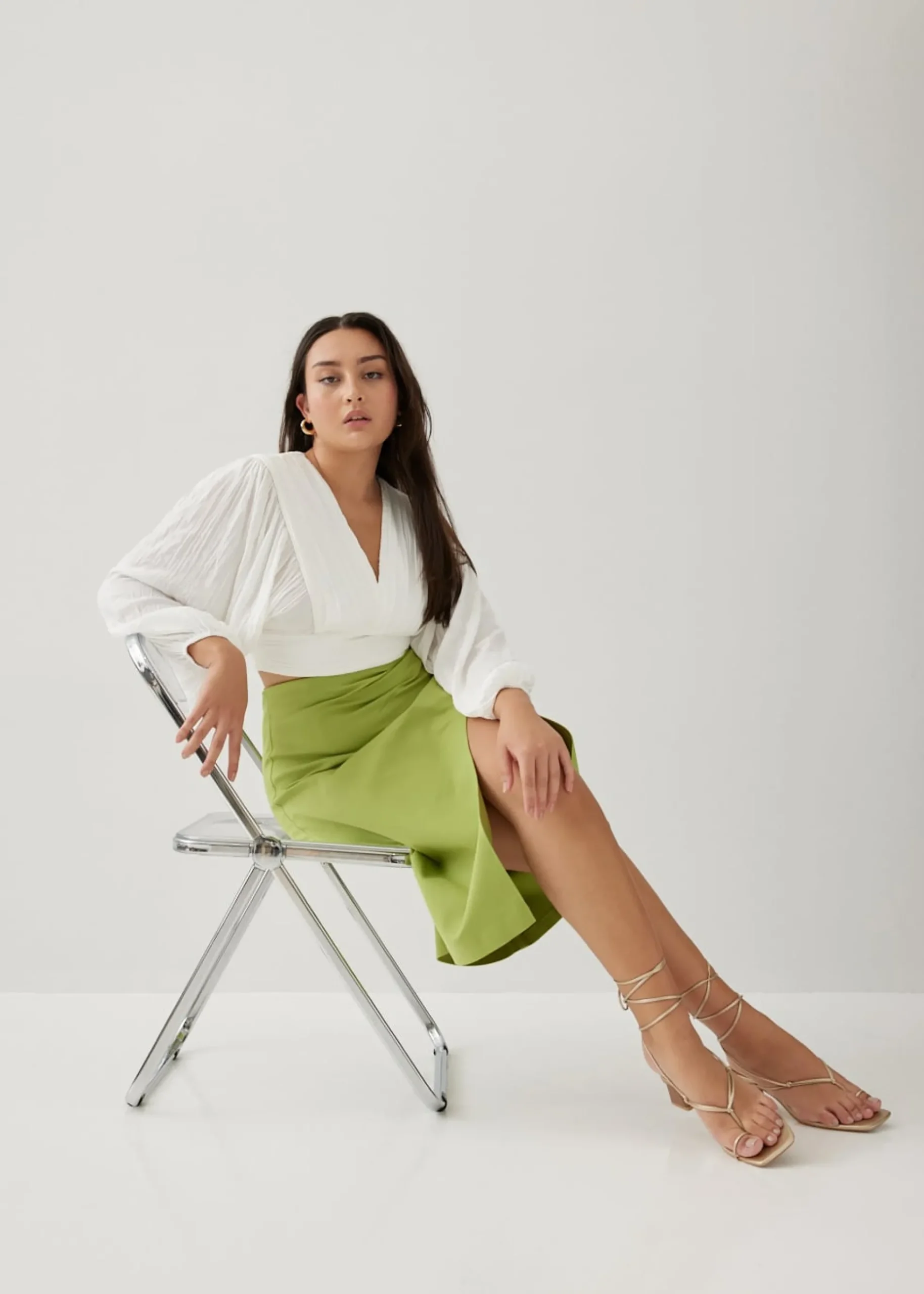Aisha Textured Puff Sleeve Blouse