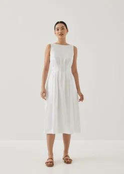 Aleeza Cotton Fit & Flare Midi Dress