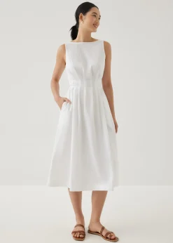 Aleeza Cotton Fit & Flare Midi Dress