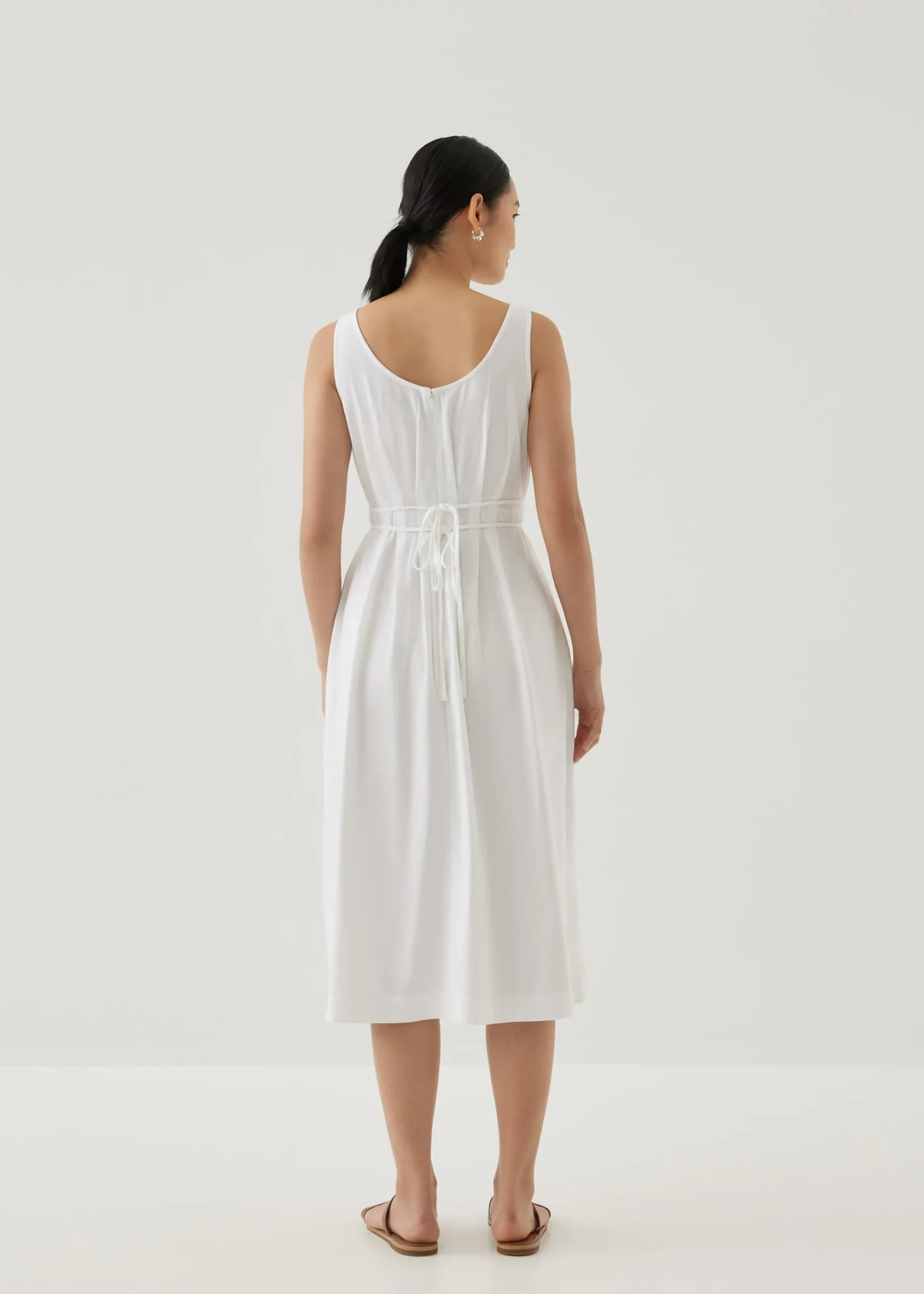 Aleeza Cotton Fit & Flare Midi Dress