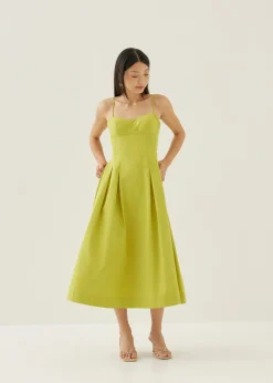 Alezia Padded Trapeze Midi Dress