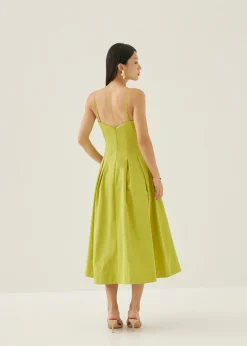 Alezia Padded Trapeze Midi Dress