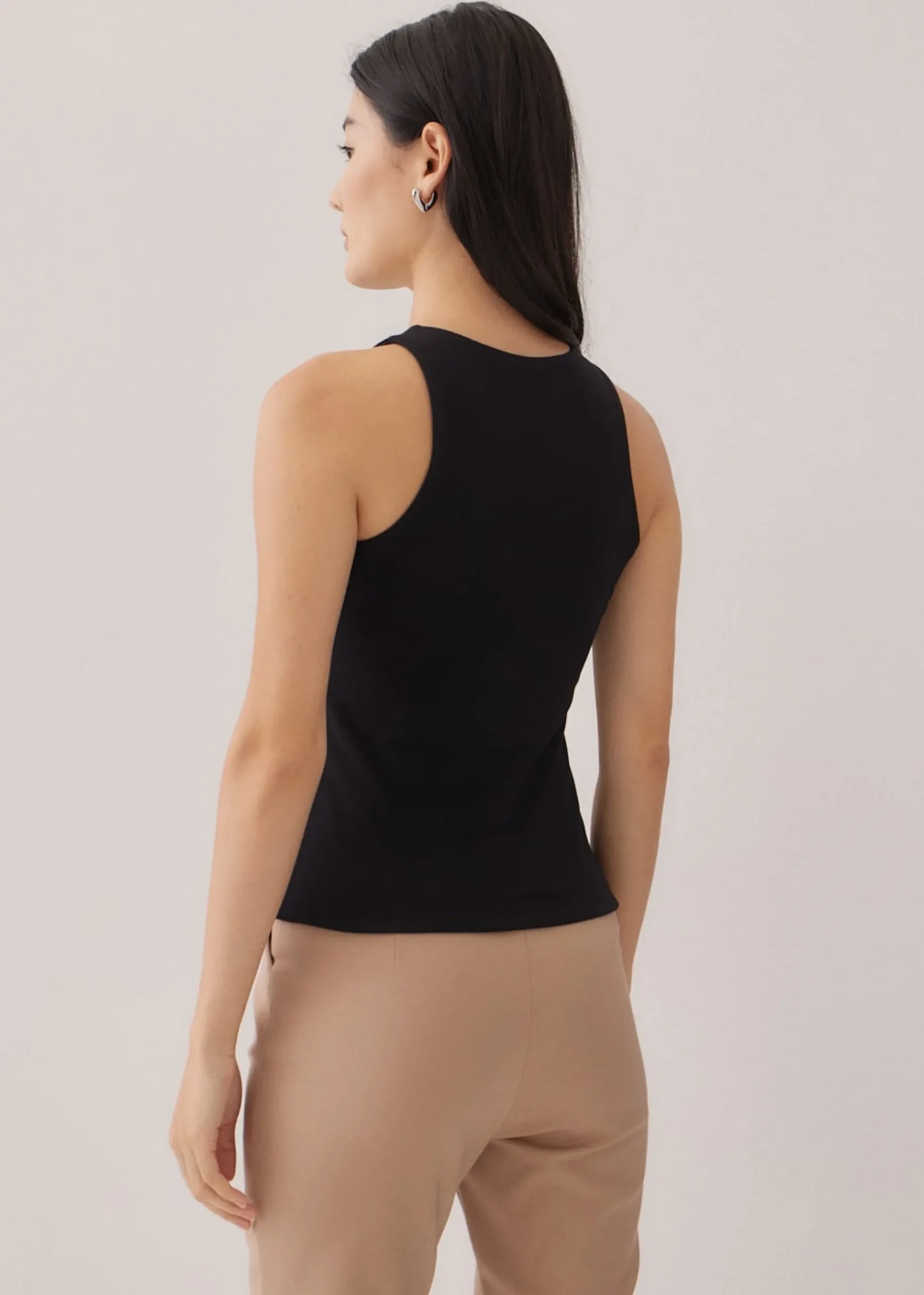Alia Jersey Round Neck Tank Top