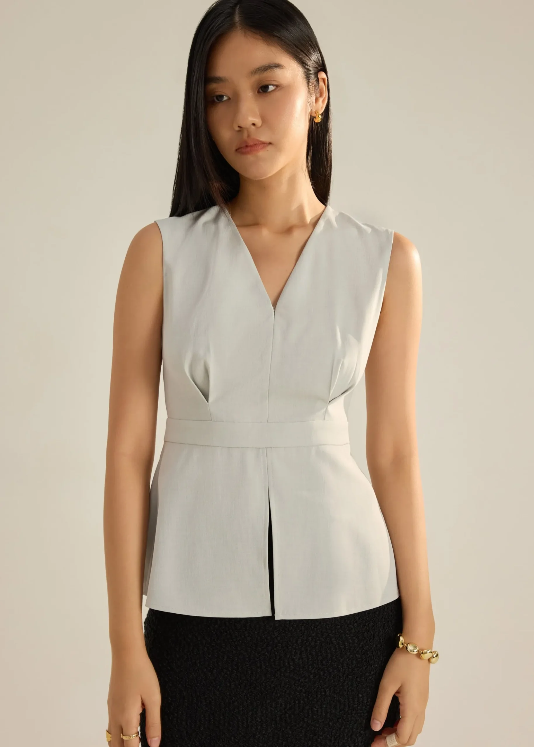 Alicia Melange Peplum Top