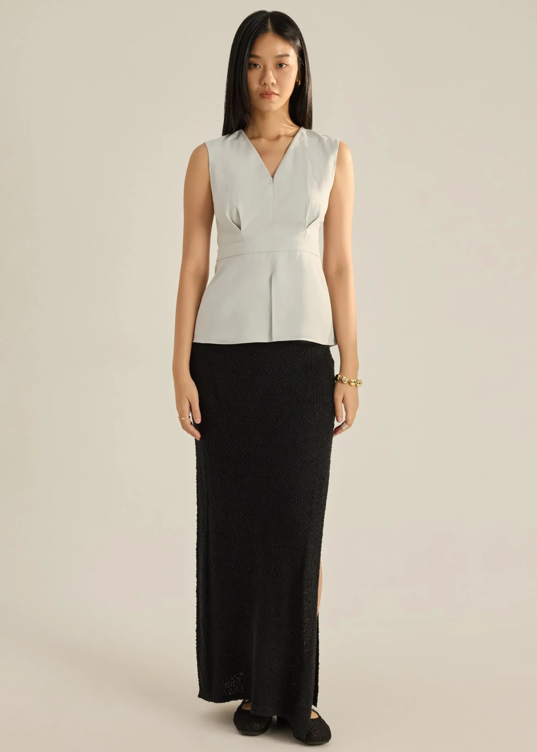 Alicia Melange Peplum Top