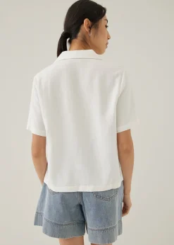 Allie Linen Ribbon Tie Shirt