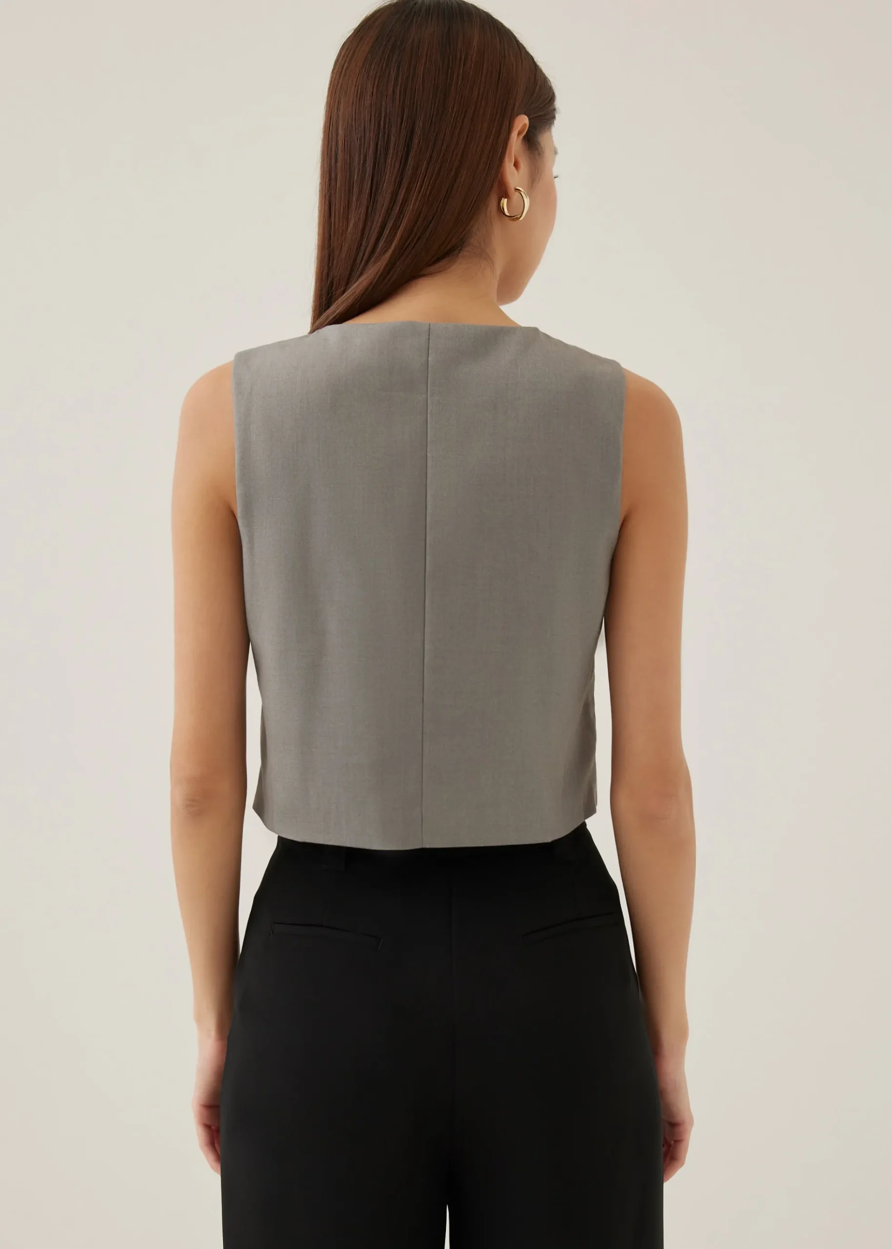 Almita Asymmetric Button Down Vest