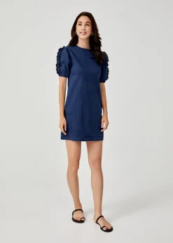 Alvira Frill Sleeve Denim Dress