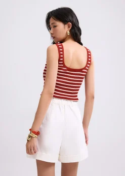 Alyssa Elastic Cotton A-line Shorts