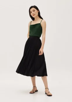 Amia Satin Cowl Neck Top