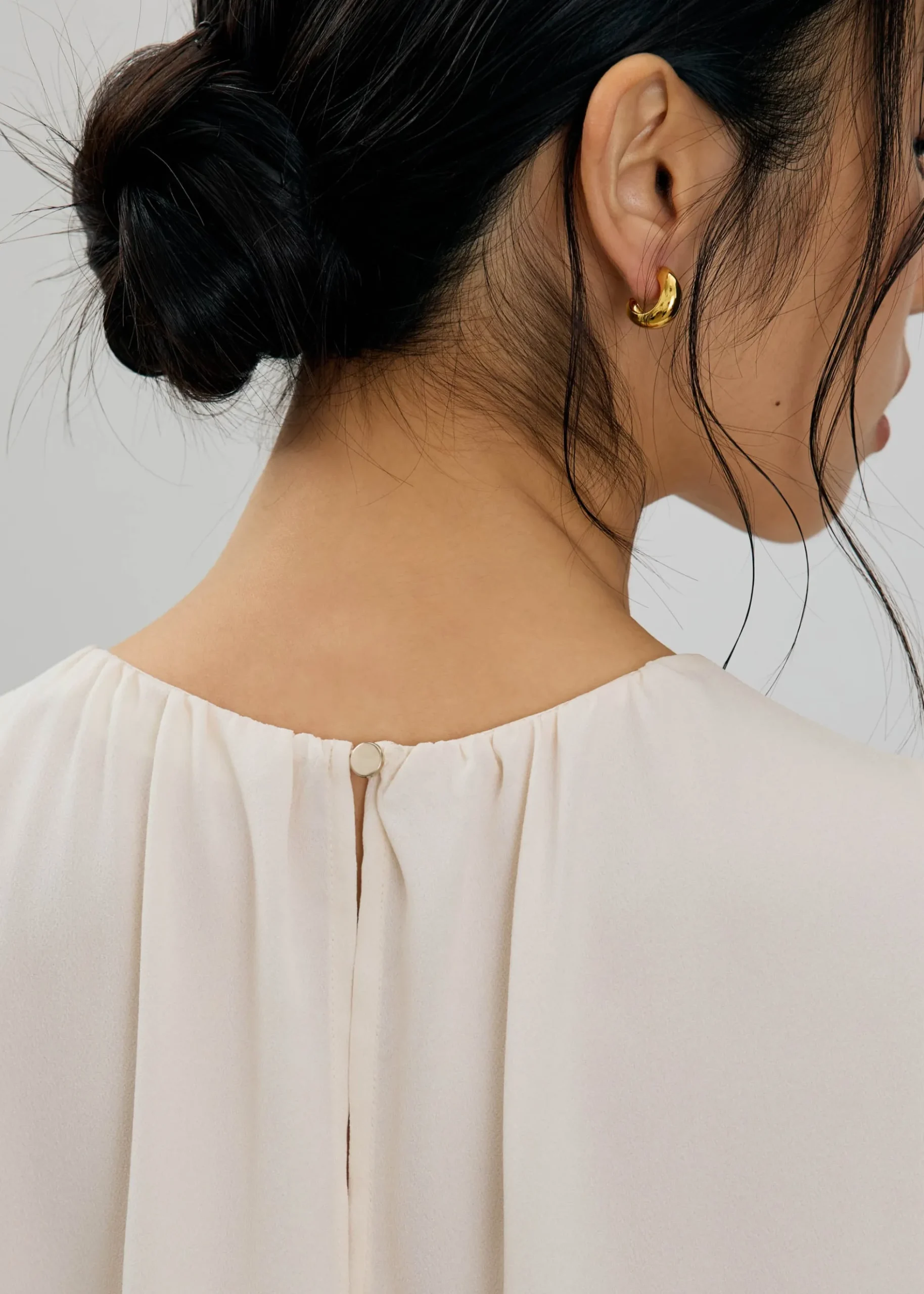 Amy Satin Pleated Top