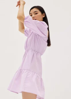 Andra Ruched Puff Sleeve Dress