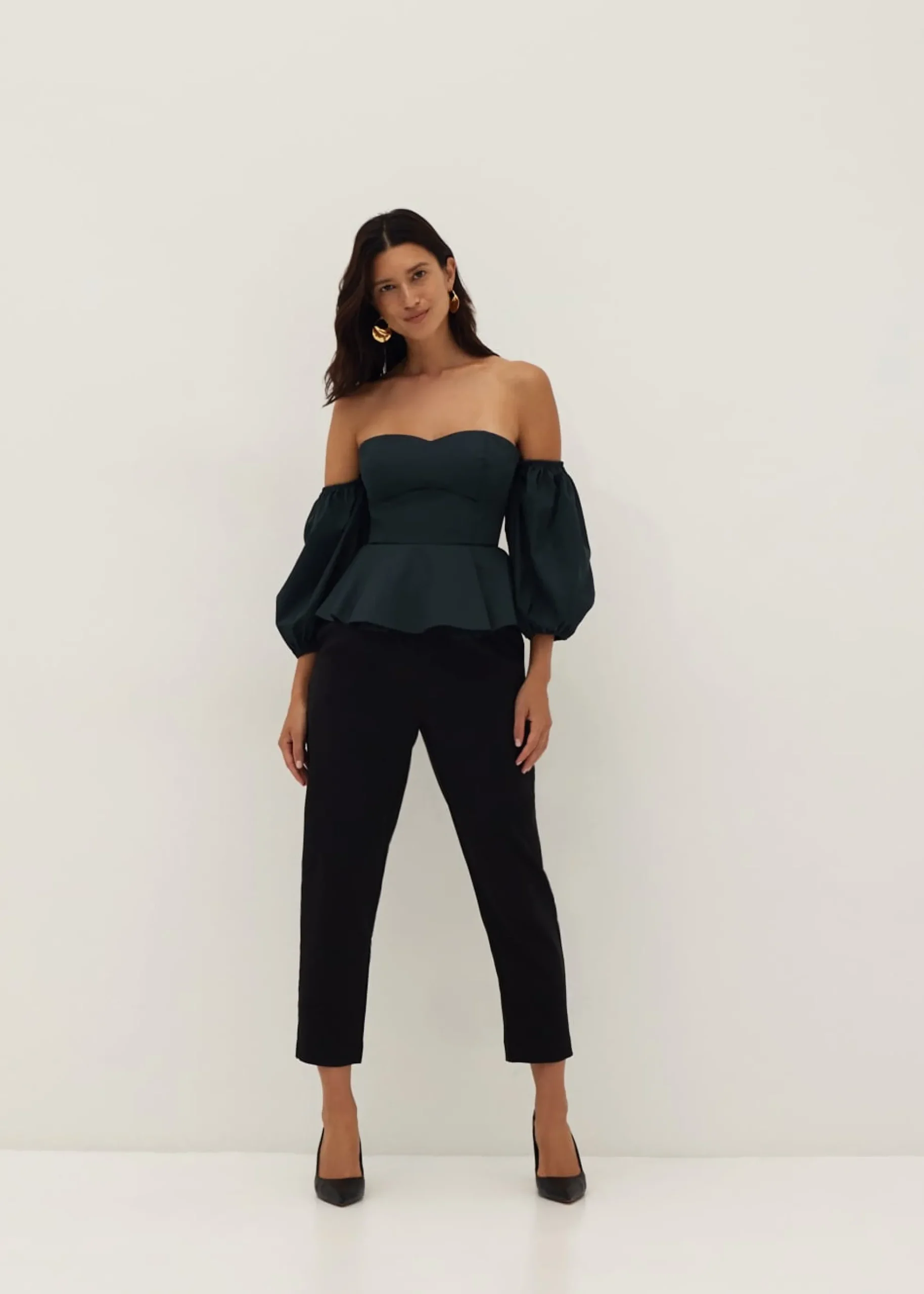 Angelique Padded Detachable Sleeve Bustier Top