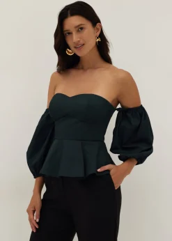 Angelique Padded Detachable Sleeve Bustier Top