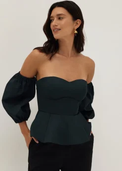Angelique Padded Detachable Sleeve Bustier Top