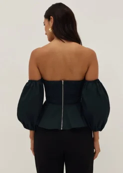 Angelique Padded Detachable Sleeve Bustier Top