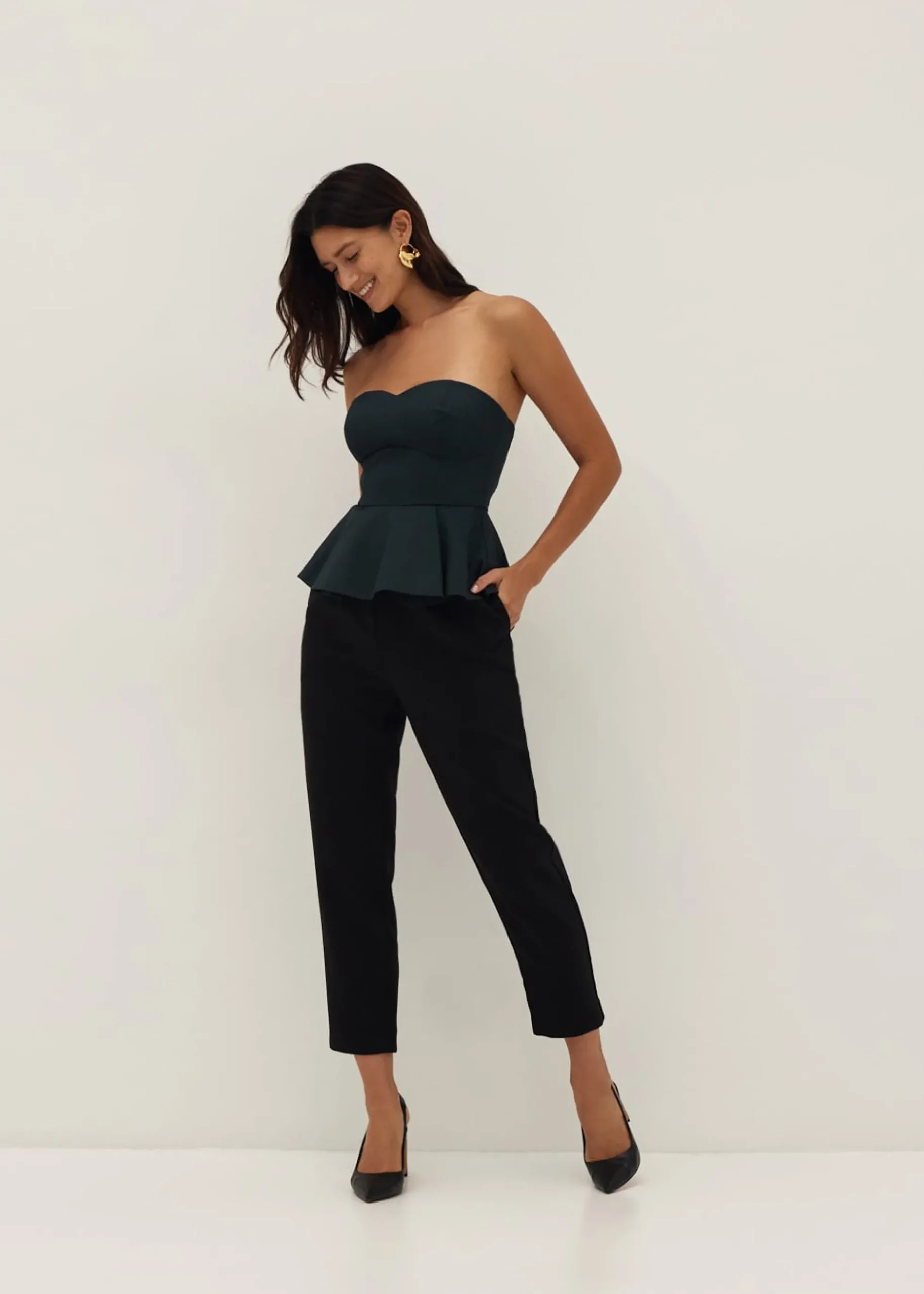Angelique Padded Detachable Sleeve Bustier Top
