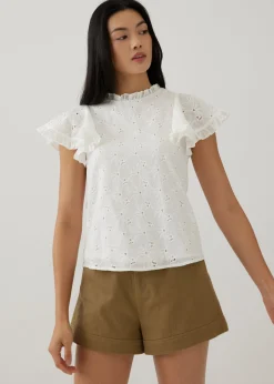 Anisha Broderie Ruffle Top
