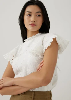 Anisha Broderie Ruffle Top