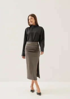 Annalie Organza Turtleneck Blouse
