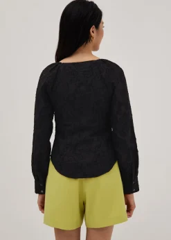 Annalise Organza Brocade Blouse