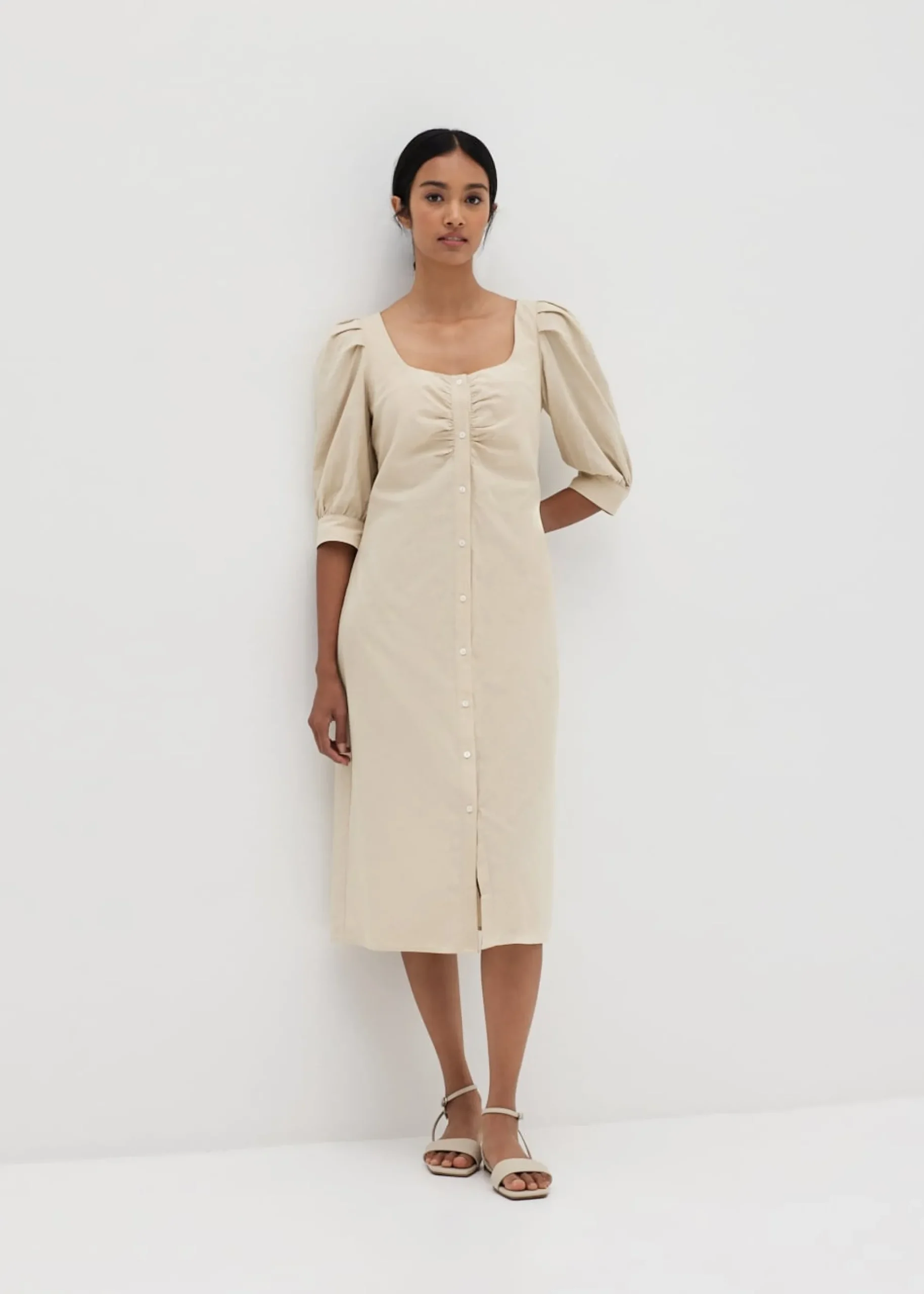 Anniston Puff Sleeve Shirt Dress
