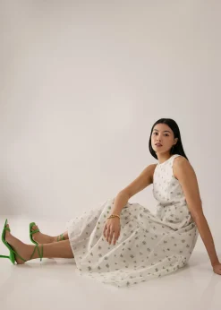 Ansel Jacquard Drop Waist Flare Dress