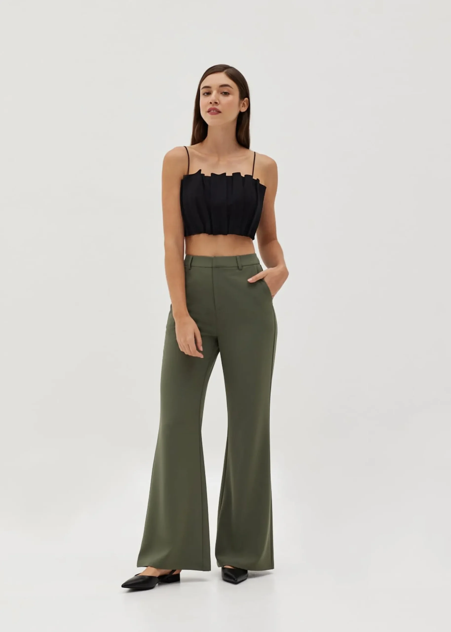 Ansley Pleat Crop Top