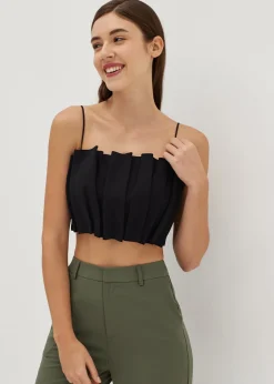 Ansley Pleat Crop Top