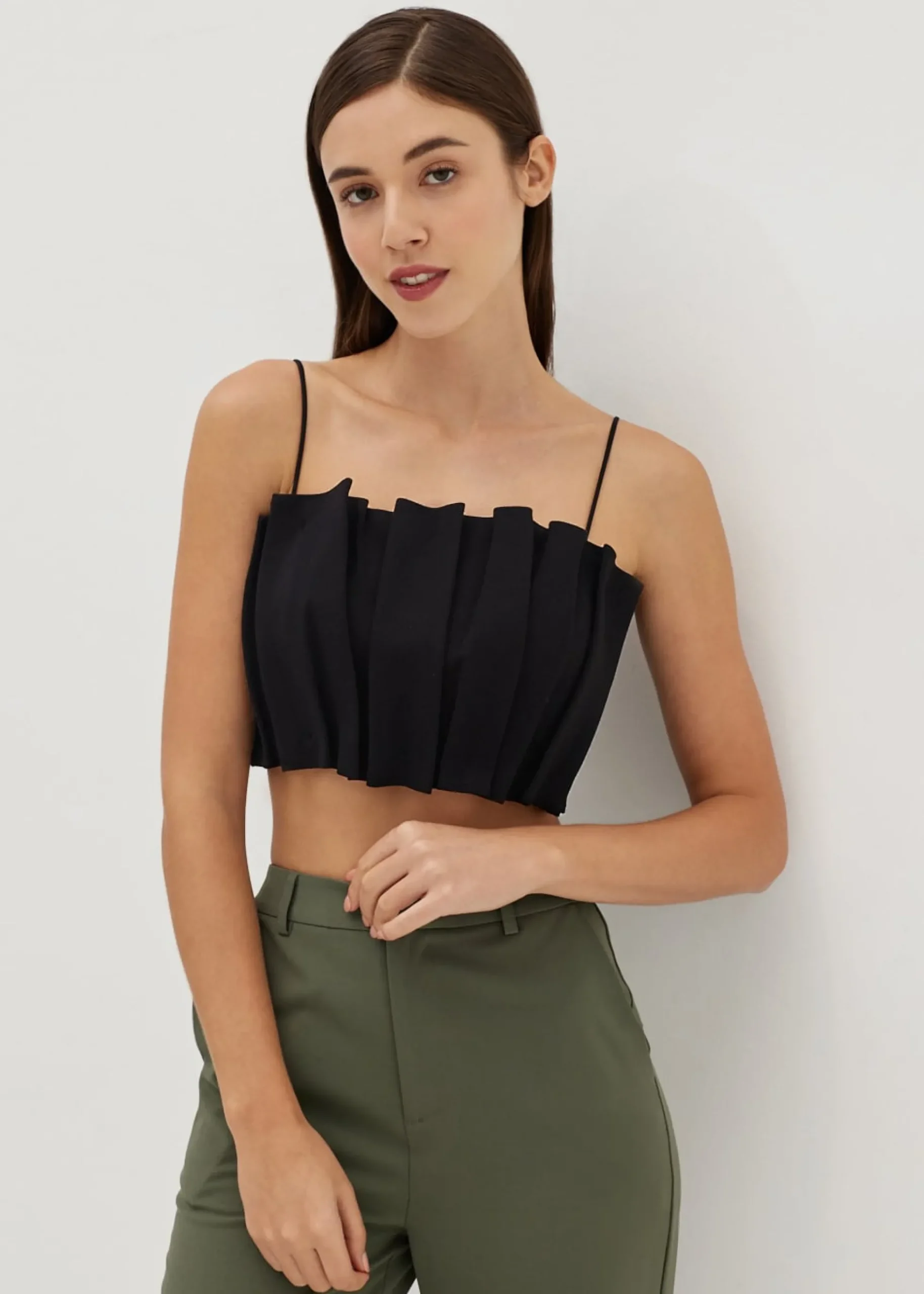 Ansley Pleat Crop Top