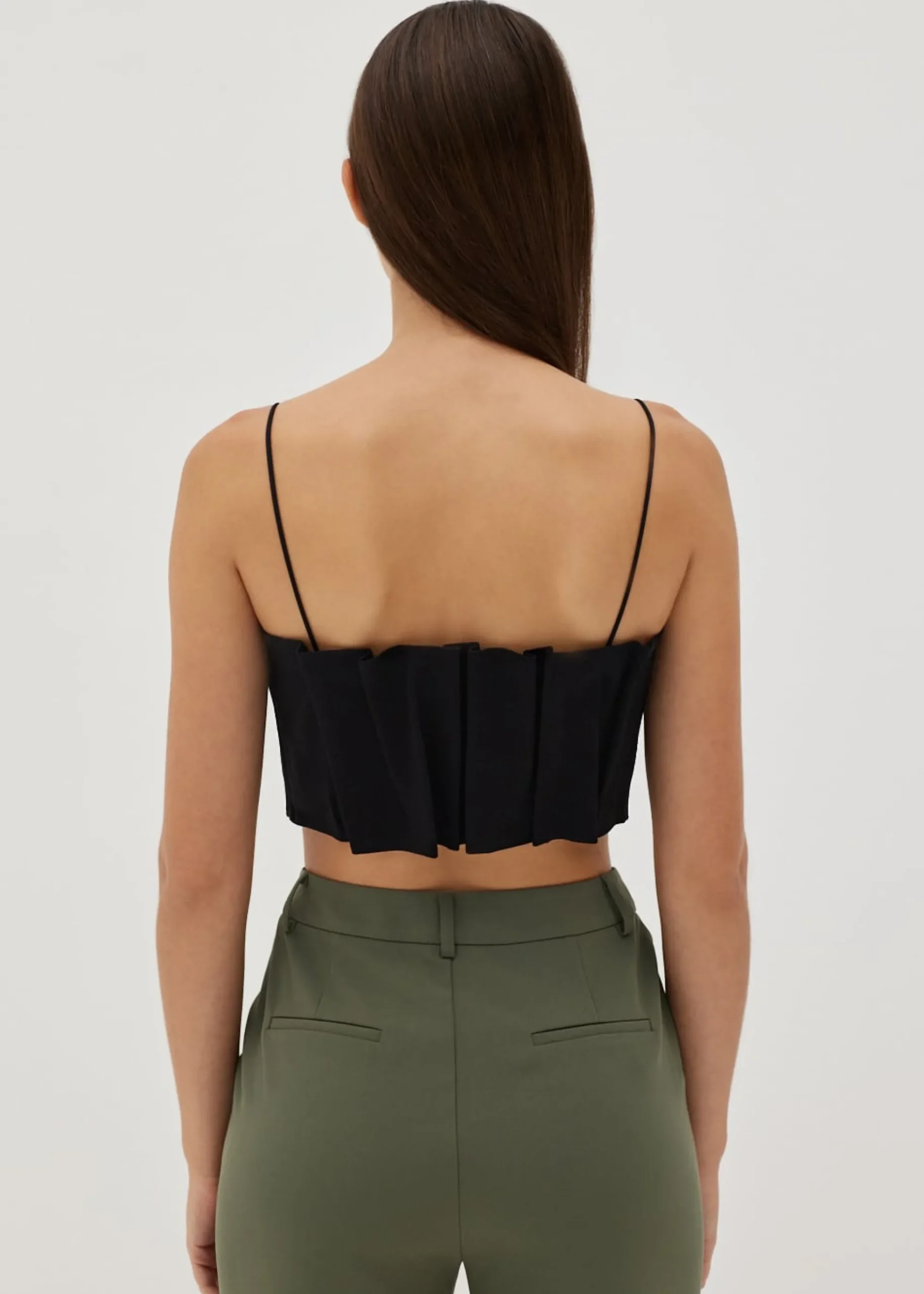 Ansley Pleat Crop Top