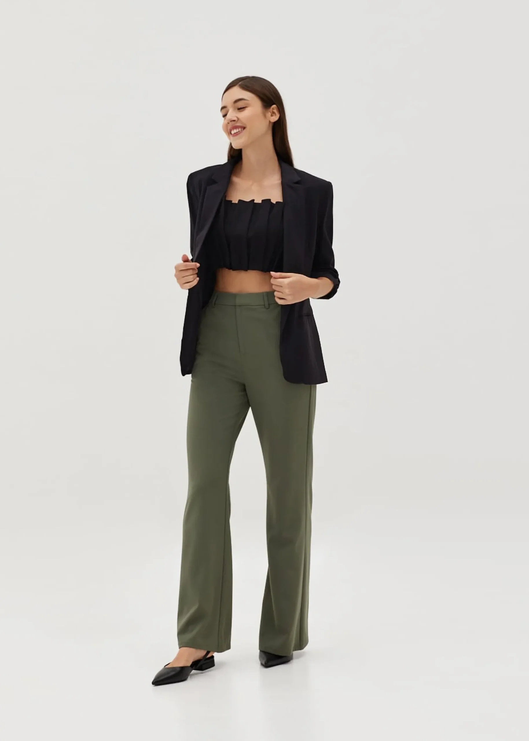 Ansley Pleat Crop Top