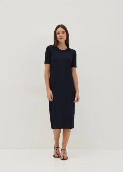 Ansley Ribbed Knit Column Dress