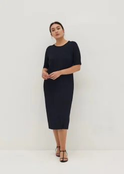 Ansley Ribbed Knit Column Dress